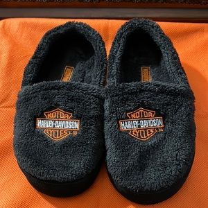 Harley Davidson Youth Slipper Size 13 All Gender Black Orange HD shield